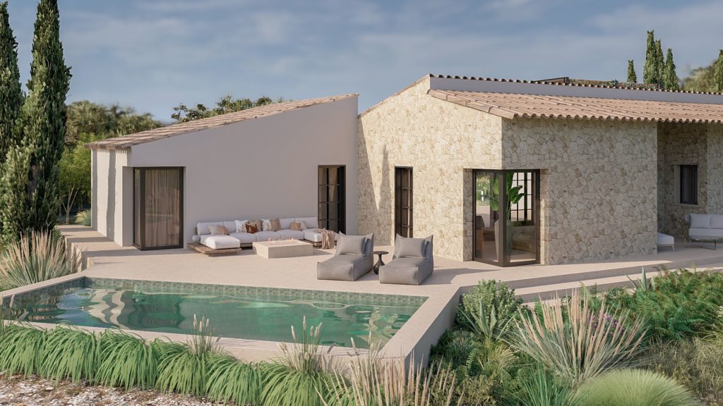 Grundstück mit Neubau Projekt bei Cala Llombards